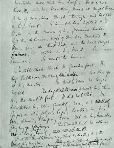 Página facsímil del manuscrito de Indian Summer of a Forsyte, de John Galsworthy, 1918, 1928