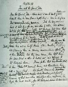 Facsímil de la página del manuscrito de La Casa de Campo, de John Galsworthy, 1907, 1928 de Unbekannt