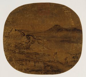 Abanico montado como hoja de álbum, dinastía Ming, 1368-1644