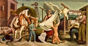 Estudio mural de la vida en la granja, ca. 1933-1943 de Unbekannt