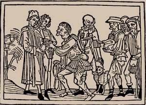 Campesinos entregando sus impuestos a los terratenientes, 1479 de Unbekannt