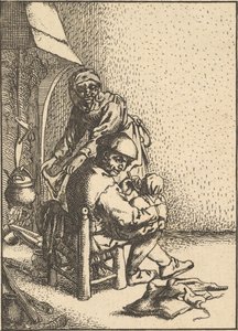 Padre alimentando a su hijo, 1610-85 de Unbekannt
