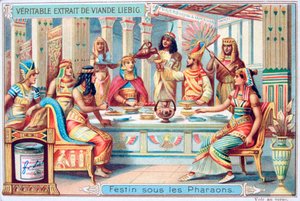 Banquete en la época de los faraones, Antiguo Egipto, c1900