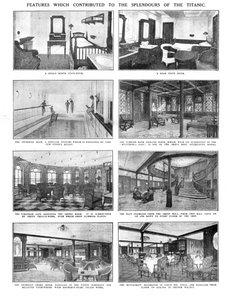 Características que contribuyeron a los esplendores del Titanic, 20 de abril de 1912 de Unbekannt