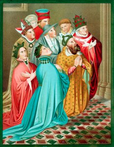Fernando I de Aragón y su Reina en oración de Unbekannt