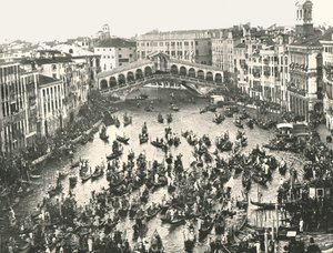 Día de Fiesta en el Gran Canal, Venecia, Italia