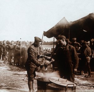 Cocina de campaña en el campamento americano, Melette, Francia, c. 1914-c. 1918 de Unbekannt