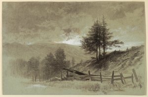 Campo con cerca de rieles