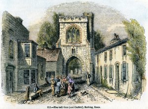 Puerta de la campana de fuego y toque de queda, Barking, Essex, 1845