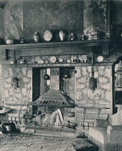 Chimenea en la biblioteca del Sr. Louis C. Tiffany, 1897