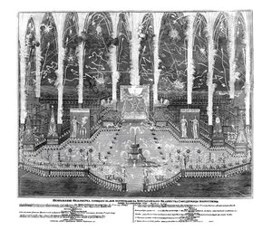 Fuegos artificiales con motivo de la coronación de Anna Ioannovna el 30 de abril de 1730, 1730 de Unbekannt