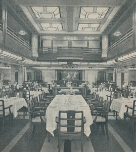 Comedor de primera clase en el Queen of Bermuda