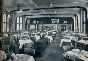 Salón comedor de primera clase a bordo del Victoria, 1931
