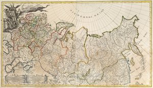 Primer mapa general del Imperio Ruso, 1745 de Unbekannt