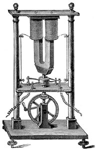 Primer motor magnetoeléctrico construido por Hippolyte Pixii, c1832 c1890 de Unbekannt