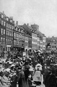 Mercado de pescado, Copenhague, c. 1922 de Unbekannt