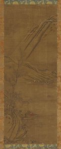 Pescando solo en el río de invierno, dinastía Qing, siglo XVIII de Unbekannt