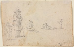 Cinco Estudios de Figuras, 1600s de Unbekannt