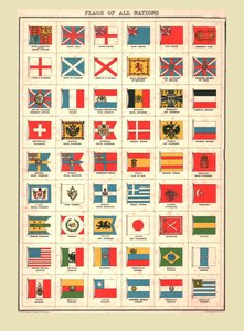 Banderas de todas las naciones, 1902 de Unbekannt