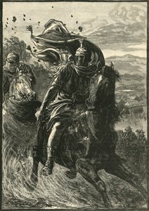 Huida de Pompeyo del campo de batalla de Farsalia, 1890 de Unbekannt