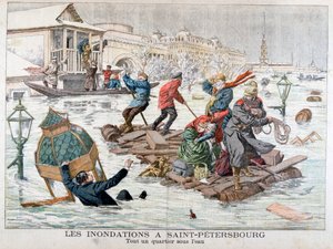 Inundaciones en San Petersburgo, Rusia, 1903 de Unbekannt