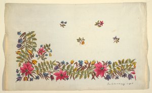 Diseño floral para textil impreso