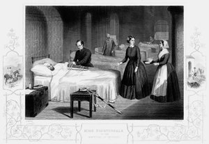 Florence Nightingale en el hospital de Scutari, c1860 de Unbekannt