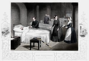 Florence Nightingale en el hospital de Scutari, c1860 de Unbekannt