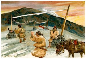 Oraciones voladoras en el Paso Maium, 1898 de Unbekannt