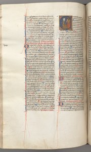 Fol. 227v, Salmo 80, inicial historiada E, David golpeando un carillón de infiernos, c. 1275-1300 de Unbekannt