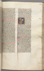 Fol. 230r, Salmo 97, inicial historiada C, dos clérigos cantando en un atril de Unbekannt