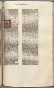 Fol. 350r, Oseas, inicial historiada V, Oseas predicando a tres hombres, c. 1275-1300 de Unbekannt