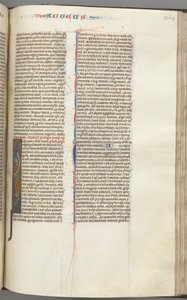 Fol. 364r, Hageo, inicial historiada I, Hageo con un pergamino de pie sobre un híbrido, c. 1275-1300 de Unbekannt
