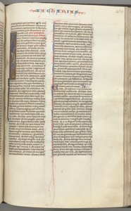Fol. 365r, Zacarías, inicial historiada I, Zacarías de pie con un pergamino, c. 1275-1300 de Unbekannt