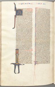 Fol. 476v, Santiago, inicial historiada I, Santiago de pie con un pergamino, c. 1275-1300 de Unbekannt