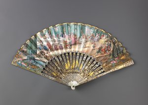 Abanico plegable, 1760s de Unbekannt