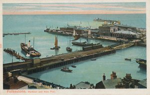 Folkestone. Puerto y Nuevo Muelle, finales del siglo XIX-principios del siglo XX de Unbekannt