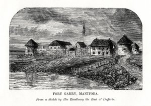 Fort Garry, Manitoba, Canadá, finales del siglo XIX