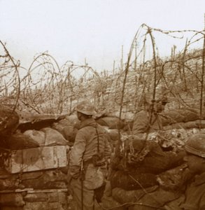 Trinchera Fosse Froide, Champaña, norte de Francia, c1914-c1918 de Unbekannt