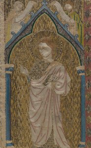 Fragmento de un Orphrey, británico, siglo XIII