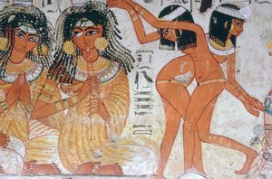 Fragmento de pintura mural de la tumba de Nebamun, Tebas, Egipto, XVIII Dinastía, c. 1350 a.C. de Unbekannt