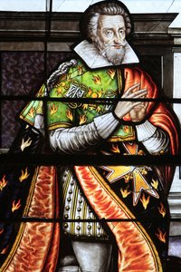 François de la Grange. Detalle de la vidriera de la Asunción de la Virgen, Bourges, Francia de Unbekannt