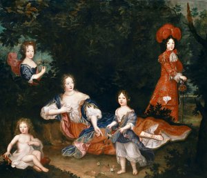 Françoise-Athénaïs de Rochechouart, marquesa de Montespan 1640-1707 y sus hijos de Unbekannt