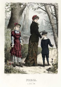 Freja revista ilustrada de moda escandinava 1881, ilustración n.º 8