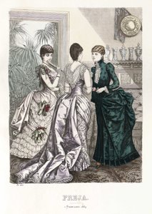 Freja revista ilustrada de moda escandinava 1884, ilustración n.º 3 de Unbekannt