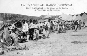 Legión Extranjera Francesa en Safsafat, este de Marruecos, siglo XX