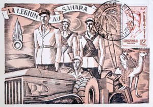 Postal de la Legión Extranjera Francesa, 1952