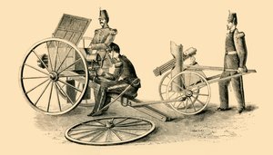Mitrailleuse francesa en acción, c. 1872