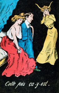Caricatura de adulterio francés, c. 1900 de Unbekannt
