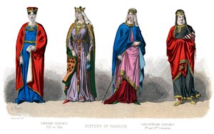 Traje francés: Capeto, Carolingio, 1882 de Unbekannt